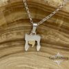 Layered two-tone Chai pendant, handmade in Israel