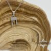 Layered two-tone Chai pendant, handmade in Israel