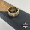 Hebrew Ring 14K Solid Gold, 8mm Wide Band, Raised Name or Verse, Custom Engraved - handmade in Israel