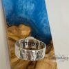 Hebrew Hammered Sterling Silver Wedding Band: Personalized Jewish Ring - handmade in Israel