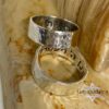 Hebrew Hammered Sterling Silver Wedding Band: Personalized Jewish Ring - handmade in Israel