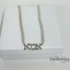 Personalized Hebrew nameplate necklace, handmade in Israel