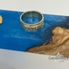 Hebrew Ring 14K Solid Gold, 8mm Wide Band, Raised Name or Verse, Custom Engraved - handmade in Israel