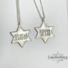 Star of David Necklace with Hebrew Name - Jewish Gift from Israel - handmade in Israel