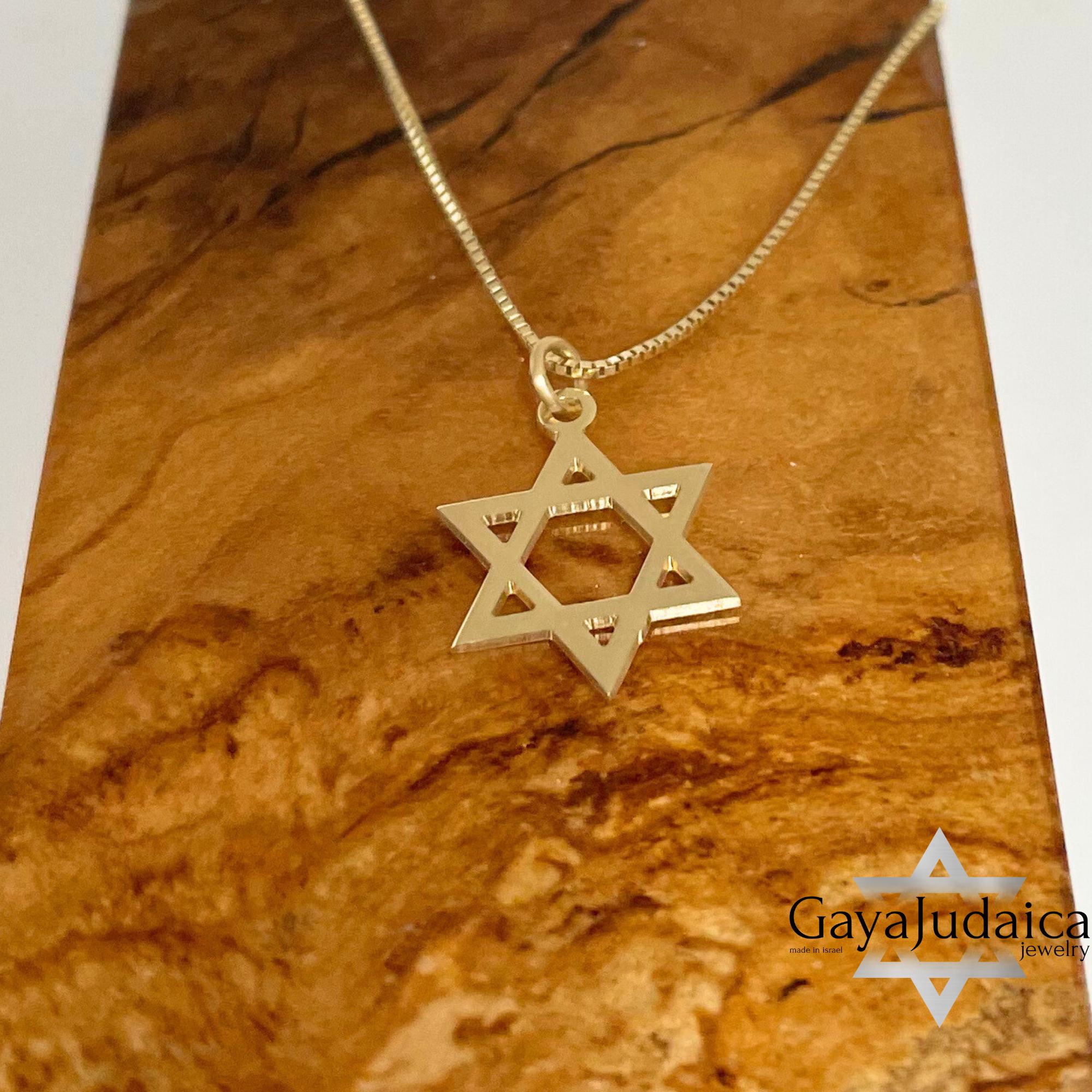 Dainty 14K Gold Star of David Necklace, Jewish Symbol Charm Dainty 14K Gold Star of David Necklace, Jewish Symbol Charm