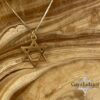Dainty 14K Gold Star of David Necklace: Jewish Symbol Charm - handmade in Israel
