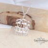 Sterling Silver Hebrew Bible Verse Necklace - Handmade Israeli Jewelry - handmade in Israel