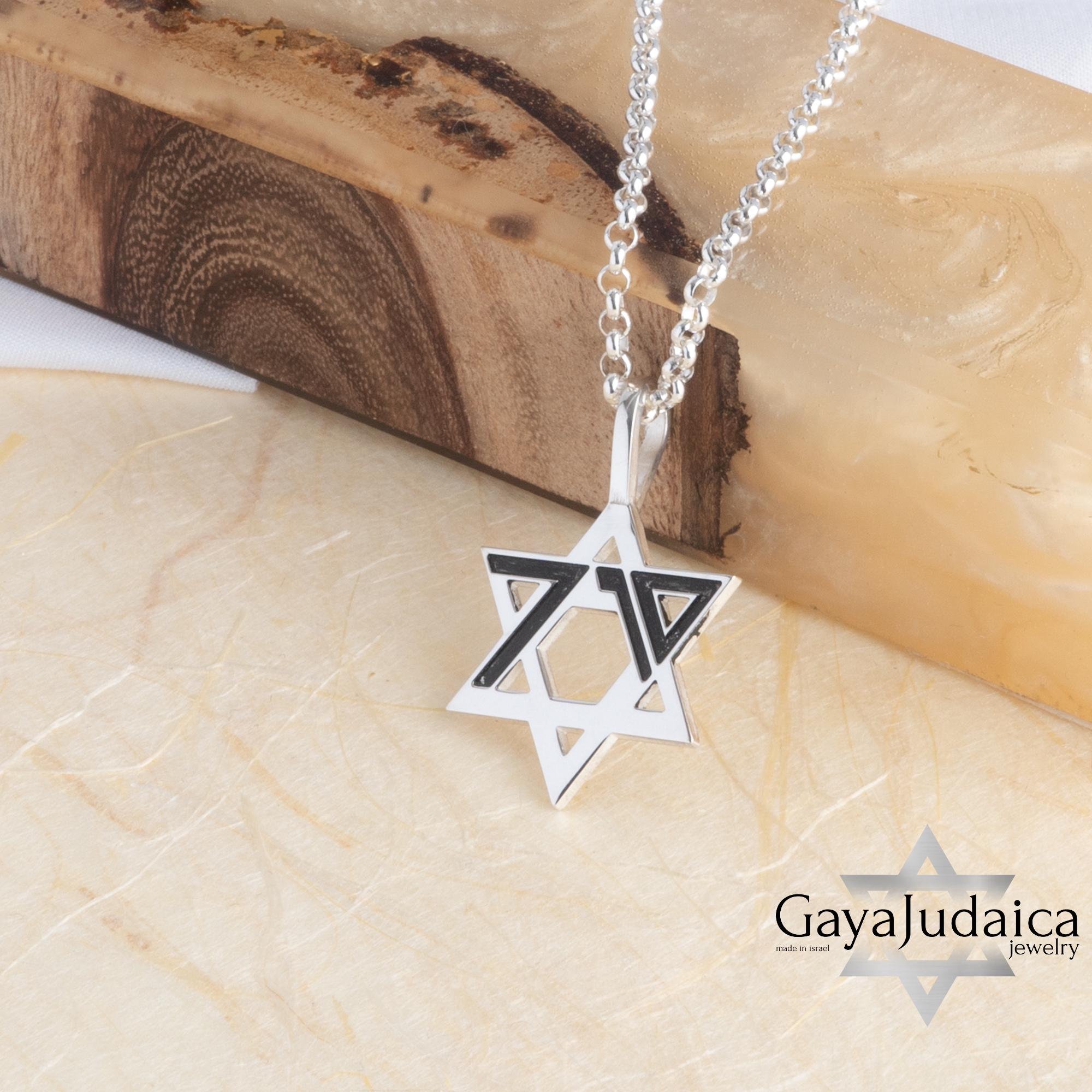 Sterling Silver Star of David Necklace, October 7 Memorial Jewelry, Jewish Gift from Israel Sterling Silver Star of David Necklace, October 7 Memorial Jewelry, Jewish Gift from Israel