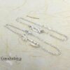 Hebrew Name Bracelet Sterling Silver, Figaro Chain, Personalized Letters, 5.5 to 7.5 Inch - handmade in Israel