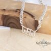 Custom Hebrew Name Necklace: Sterling Silver Open Design, Jewish Gift-Mother's Day Gift - handmade in Israel