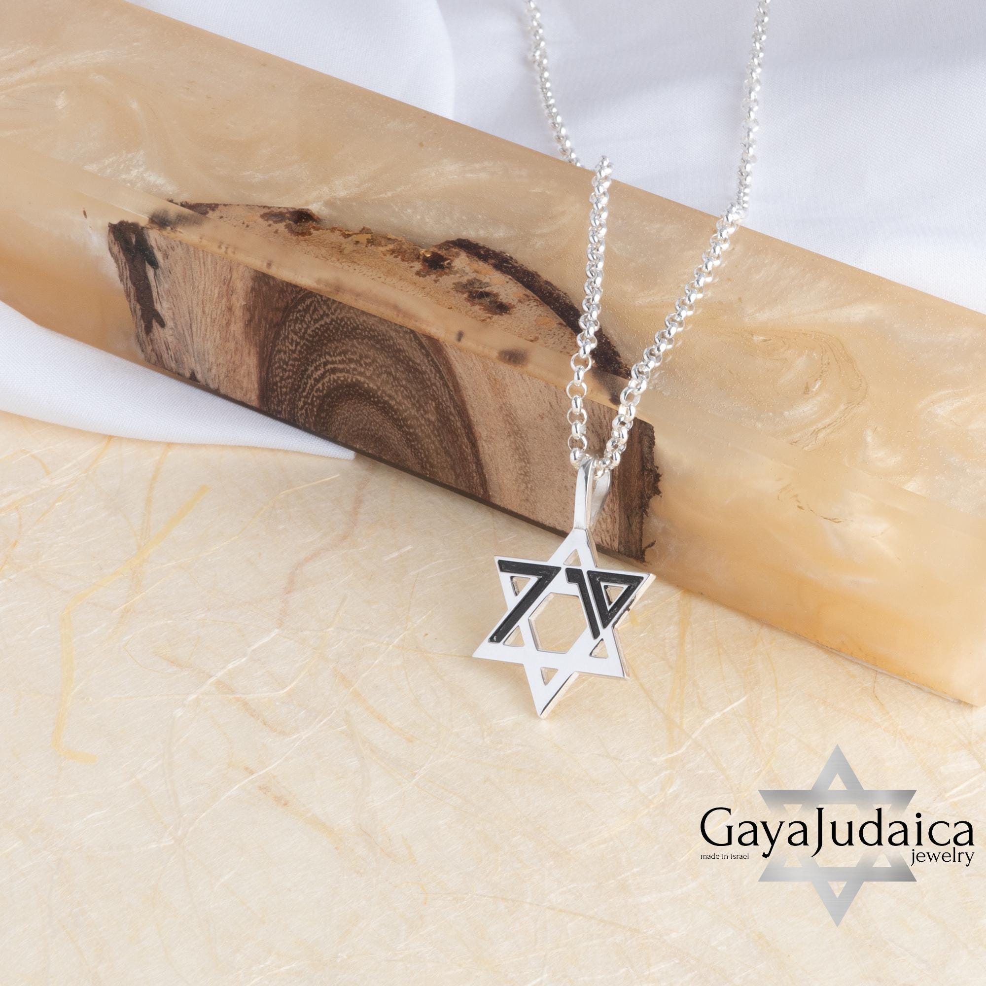 Sterling Silver Star of David Necklace, October 7 Memorial Jewelry, Jewish Gift from Israel Sterling Silver Star of David Necklace, October 7 Memorial Jewelry, Jewish Gift from Israel