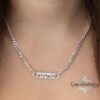 Personalized Hebrew Name Necklace: Sterling Silver Cuban Chain, Jewish Jewelry-Mother's Day Gift - handmade in Israel