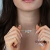 Sterling Silver Hebrew Name Necklace, Custom Jewish Name Jewelry Unisex - handmade in Israel