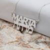 Personalized Two Names Necklace Hebrew & English: Sterling Silver Jewish Jewelry Gift-Mother's Day Gift - handmade in Israel