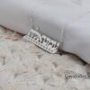 Personalized Hebrew Name Necklace with Zircon Sterling Silver Jewish Jewelry - handmade in Israel