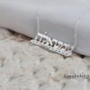 Personalized Hebrew Name Necklace with Zircon Sterling Silver Jewish Jewelry - handmade in Israel
