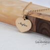 Personalized Heart Pendant: Sterling Silver Judaica Necklace, Gift from Israel- Mother's Day gifts - handmade in Israel