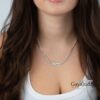 Personalized Hebrew Name Necklace: Sterling Silver Cuban Chain, Jewish Jewelry-Mother's Day Gift - handmade in Israel