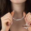 Personalized Hebrew Name Necklace: Sterling Silver Cuban Chain, Jewish Jewelry-Mother's Day Gift - handmade in Israel