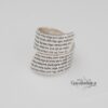 14K Solid Gold Eshet Chayil Wrap Band Ring, Hebrew Engraved Woman of Valor - handmade in Israel
