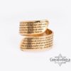 14K Solid Gold Eshet Chayil Wrap Band Ring, Hebrew Engraved Woman of Valor - handmade in Israel