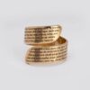 14K Solid Gold Eshet Chayil Wrap Band Ring, Hebrew Engraved Woman of Valor - handmade in Israel