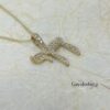 14K Solid Gold Chai Pendant, 16mm Hebrew Life Charm, Cubic Zirconia Pave (Yellow or White) - handmade in Israel