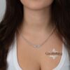 Personalized Hebrew nameplate necklace, handmade in Israel