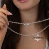 Personalized Hebrew nameplate necklace, handmade in Israel