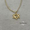 14K Gold Chai Star of David Necklace, Handmade Israeli Jewish Pendant - handmade in Israel