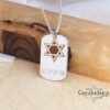Sterling silver dog tag, handmade in Israel