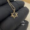 14K Gold Chai Star of David Necklace, Handmade Israeli Jewish Pendant - handmade in Israel
