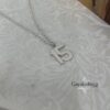 Custom Number Necklace, Sterling Silver Pendant, Gold or Rose Plated, Minimalist Unisex - handmade in Israel