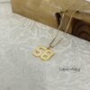 Number Necklace 14K Solid Gold, Custom Jersey or Anniversary Date, 17mm Pendant - handmade in Israel