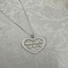 Hebrew Name Heart Necklace: Personalized Jewish Jewelry, Sterling Silver- Mother's Day gifts - handmade in Israel