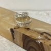 Two-tone Hebrew verse ring, handmade in Israel
