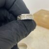 Two-tone Hebrew verse ring, handmade in Israel