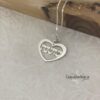 Hebrew Name Heart Necklace: Personalized Jewish Jewelry, Sterling Silver- Mother's Day gifts - handmade in Israel