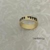 14K Gold Hebrew Ring: Western Wall Jewelry, Custom Engraving, Made in Israel - handmade in Israel