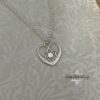 Heart Necklace with Star of David, Sterling Silver 25mm Pendant, Gold or Rose Plated - handmade in Israel