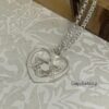 Jewish Star Heart Necklace Sterling Silver, 25mm Cutout Pendant, Gold or Rose Plated - handmade in Israel