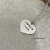 Personalized Heart Pendant: Sterling Silver Judaica Necklace, Gift from Israel- Mother's Day gifts - handmade in Israel