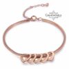 Mom Bracelet with Kids' Names: Engraved Heart Charms, Stainless Steel - handmade in Israel