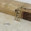 Custom vertical Hebrew name pendant, handmade in Israel