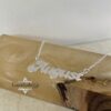 Sterling Silver Nameplate Necklace, Custom Script, Rose or Yellow Gold Plated, 27 mm - handmade in Israel