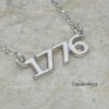 Lucky Number Necklace, 925 Sterling Silver, Single Digit Pendant, Rose or Yellow Gold Plated - handmade in Israel