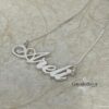Personalized Name Necklace, 925 Sterling Silver, Two Thicknesses, Gold or Rose Plated - handmade in Israel