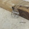 Sterling Silver Chai Necklace, Round Hebrew Life Pendant - handmade in Israel