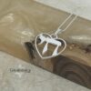 Chai Heart Necklace Sterling Silver, Cutout Hebrew Life Symbol, 21mm Judaica Pendant - handmade in Israel