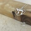 Chai Heart Necklace Sterling Silver, Cutout Hebrew Life Symbol, 21mm Judaica Pendant - handmade in Israel